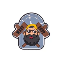 Helikon-Tex &amp;quot;Beardman OUTBACK&amp;quot; Patch - PVC - Grey