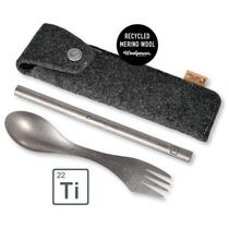 Light My Fire Spork'n Straw Kit Titanium evőeszköz készlet