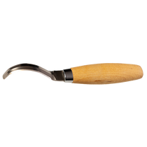 Mora Carving Hook Knife 163 Double Edge - Wood (ID 13387) fafaragó kés bőr tokkal