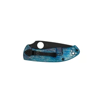 Spyderco Tenacious Blue TI D2 Black Blade  Plain