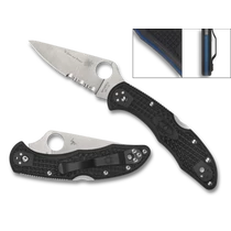 Spyderco Delica 4 Lightweight Thin Blue Line