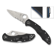 Spyderco Delica 4 Lightweight Thin Blue Line