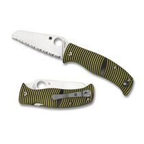 Spyderco Caribbean G-10 Black/Yellow Sheepfoot 