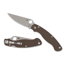 Spyderco Military 2 Brown Canvas Micarta CPM CRU-WEAR