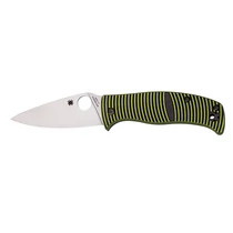Spyderco Caribbean G-10 Black/Yellow Sheepfoot 