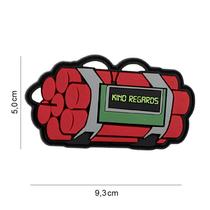 Kind regards PVC felvarró - piros