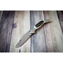Scrimshaw vadászkés szarvasagancs nyél