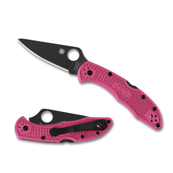 Spyderco Delica 4 FRN Pink Black Blade