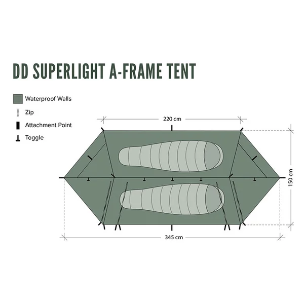 DD SuperLight - A-Frame Tent - Olive green