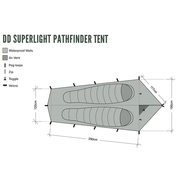DD SuperLight - Pathfinder sátor - Olive green