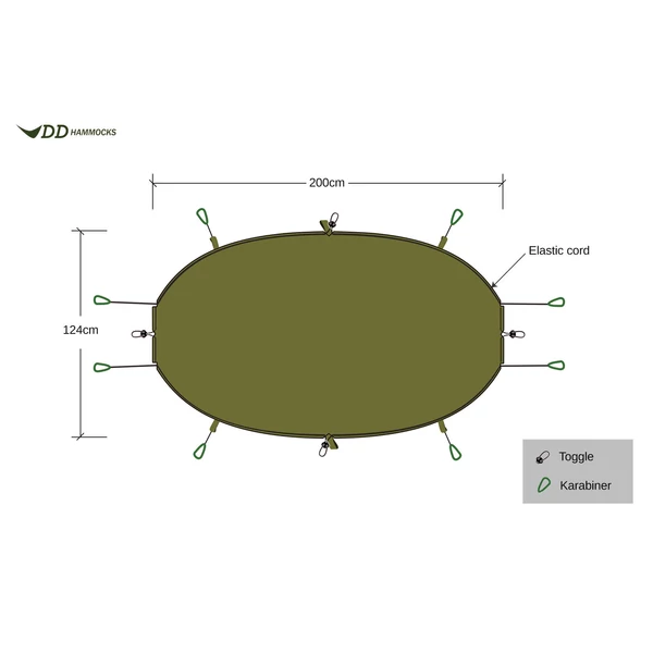 DD underblanket függőágyhoz - Olive Green