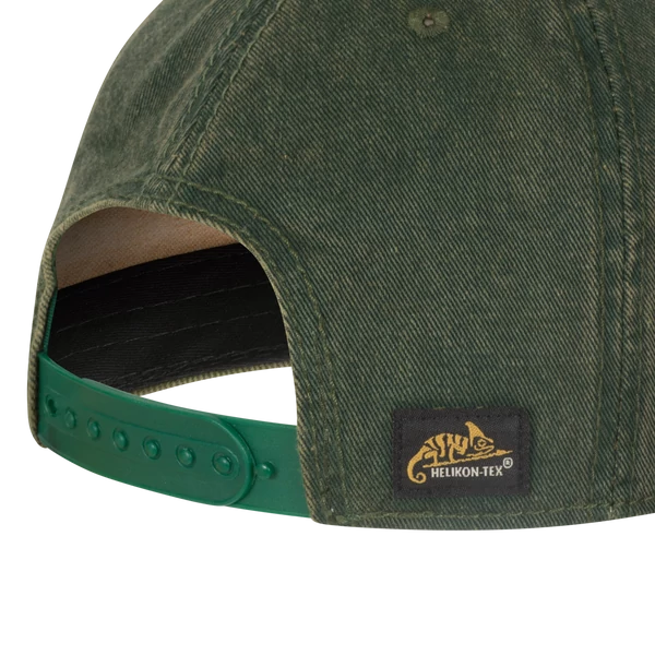 Helikon-Tex Shooting Time Snapback baseball sapka - Dirty Washed Dark Green / Dirty Washed