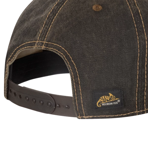 Helikon-Tex Tactical Snapback baseball sapka - Dirty Washed Black / Dirty Washed Brown