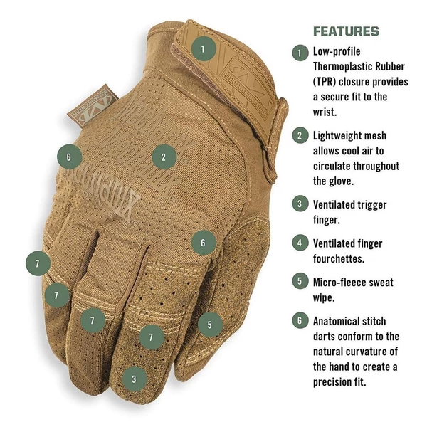MECHANIX SPECIALTY VENT KESZTYŰ, COYOTE