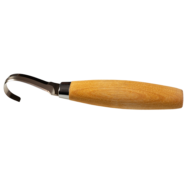 Morakniv® Wood Carving Hook Knife 164 balkezes- Wood (ID 13386) fafaragó kés tokkal