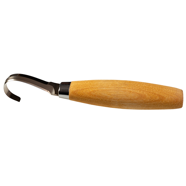 Morakniv® Wood Carving Hook Knife 164 balkezes- Wood (ID 13386) fafaragó kés tokkal