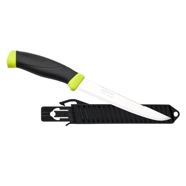 Morakniv® Fishing Comfort Scaler 150 - Stainless Steel - Black / Lime (ID 13870)