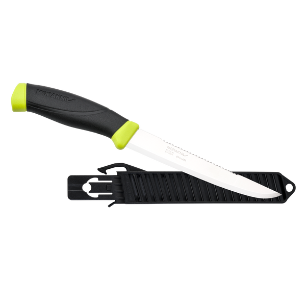 Morakniv® Fishing Comfort Scaler 150 - Stainless Steel - Black / Lime (ID 13870)