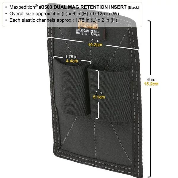 Dual Mag Retention Inser - Fekete