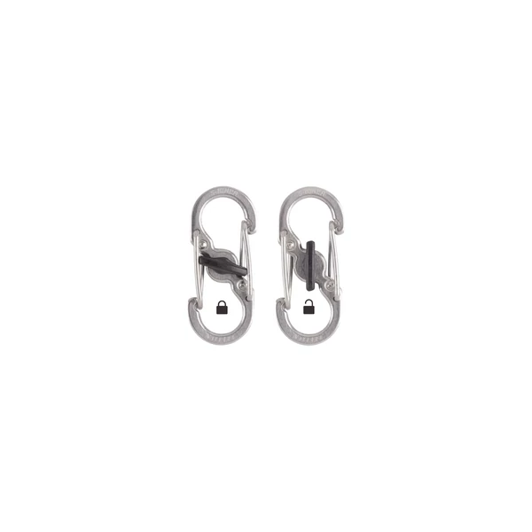NITE IZE Microlock S Karabiner - Ezüst, 2db