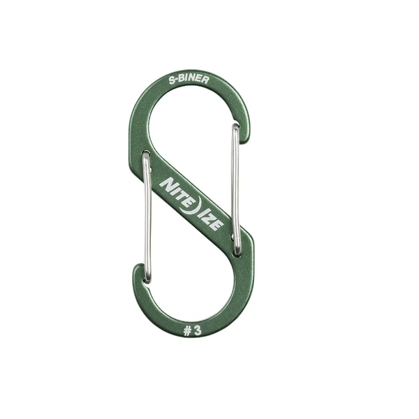 NITE IZE S-Biner alumínium S ( dupla) karabiner #3 - olive zöld
