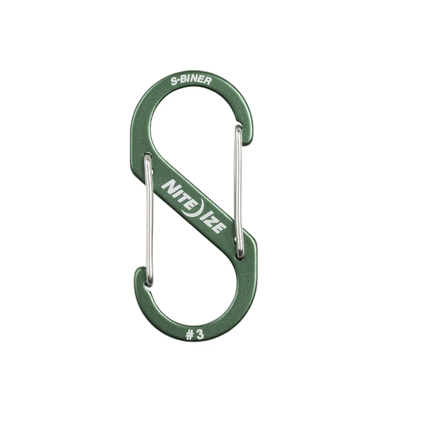 NITE IZE S-Biner alumínium S ( dupla) karabiner #3 - olive zöld