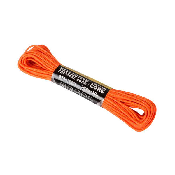 3/32 x 50ft Tactical Reflective Cord (50ft) - Neon Orange