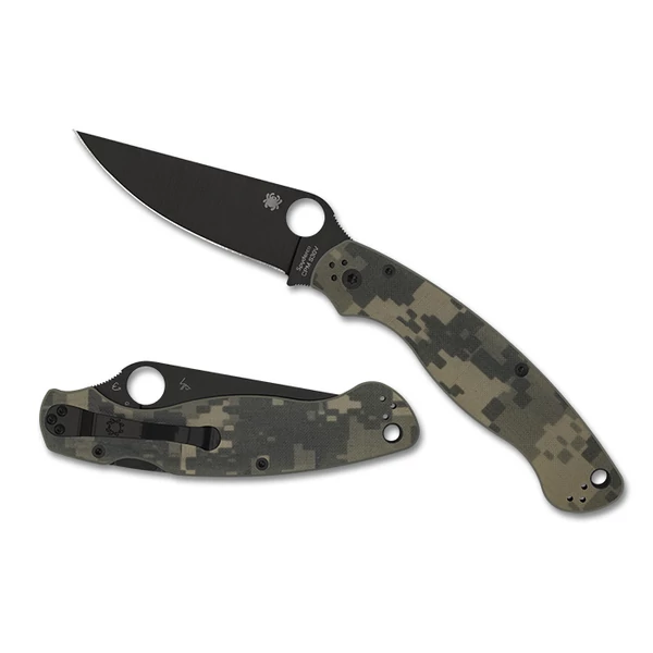 Spyderco Military 2 Camo G-10 Black Blade 
