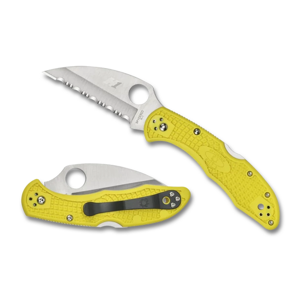 Spyderco Salt FRN Yellow Wharncliffe Spyderedge