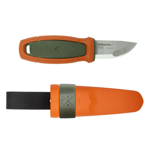 Morakniv® Eldris with Belt Loop (S) - Olive Green / Burnt Orange (ID 14237)