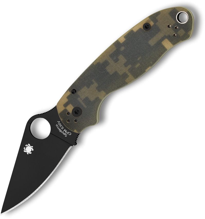 Spyderco Para 3 G-10 DIGITAL CAMO BLACK BLADE
