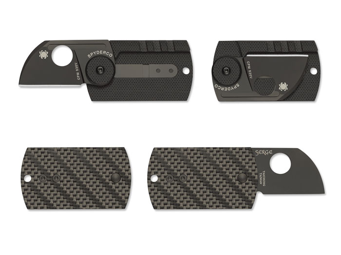 Spyderco DOG TAG FOLDER CF/G-10 LAMINATE BLACK