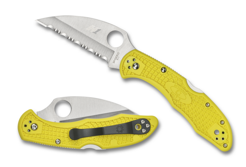 Spyderco Salt FRN Yellow Wharncliffe Spyderedge